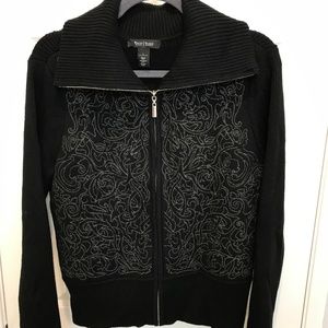 White House Black Market zipper sweater, SZ L